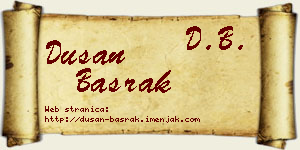 Dušan Basrak vizit kartica